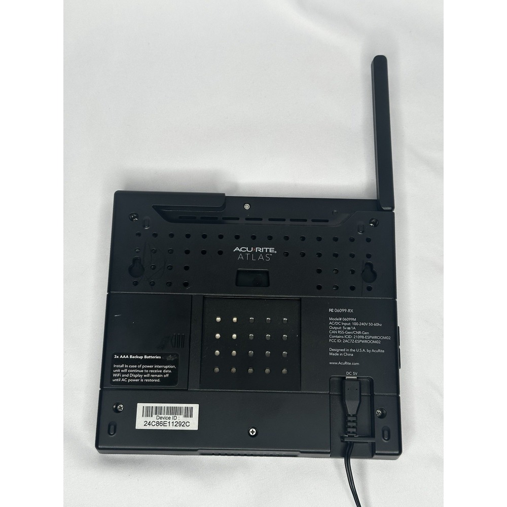 AcuRite Atlas WiFi Black HD Weather Station Display Only - Picture 3 of 11